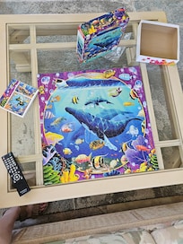 Puzzles in the sunroom