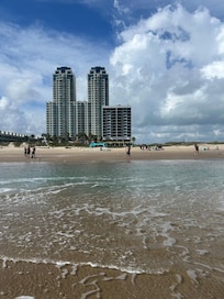 Looking on to property from beach
