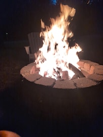 Relaxing by an evening flyer on the property