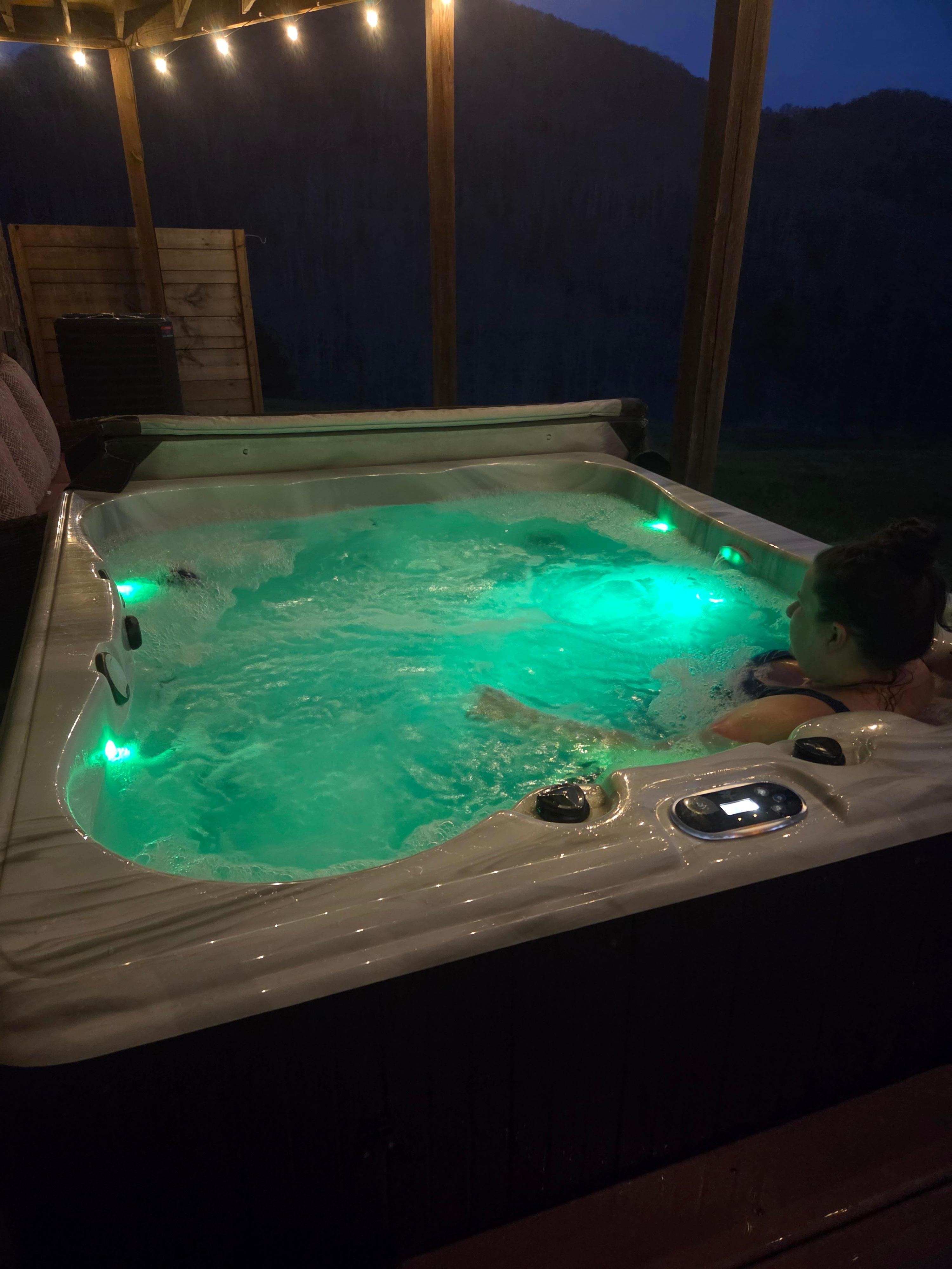 Hot tub at night 
