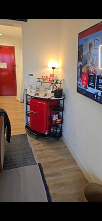 Small mini bar with fridge