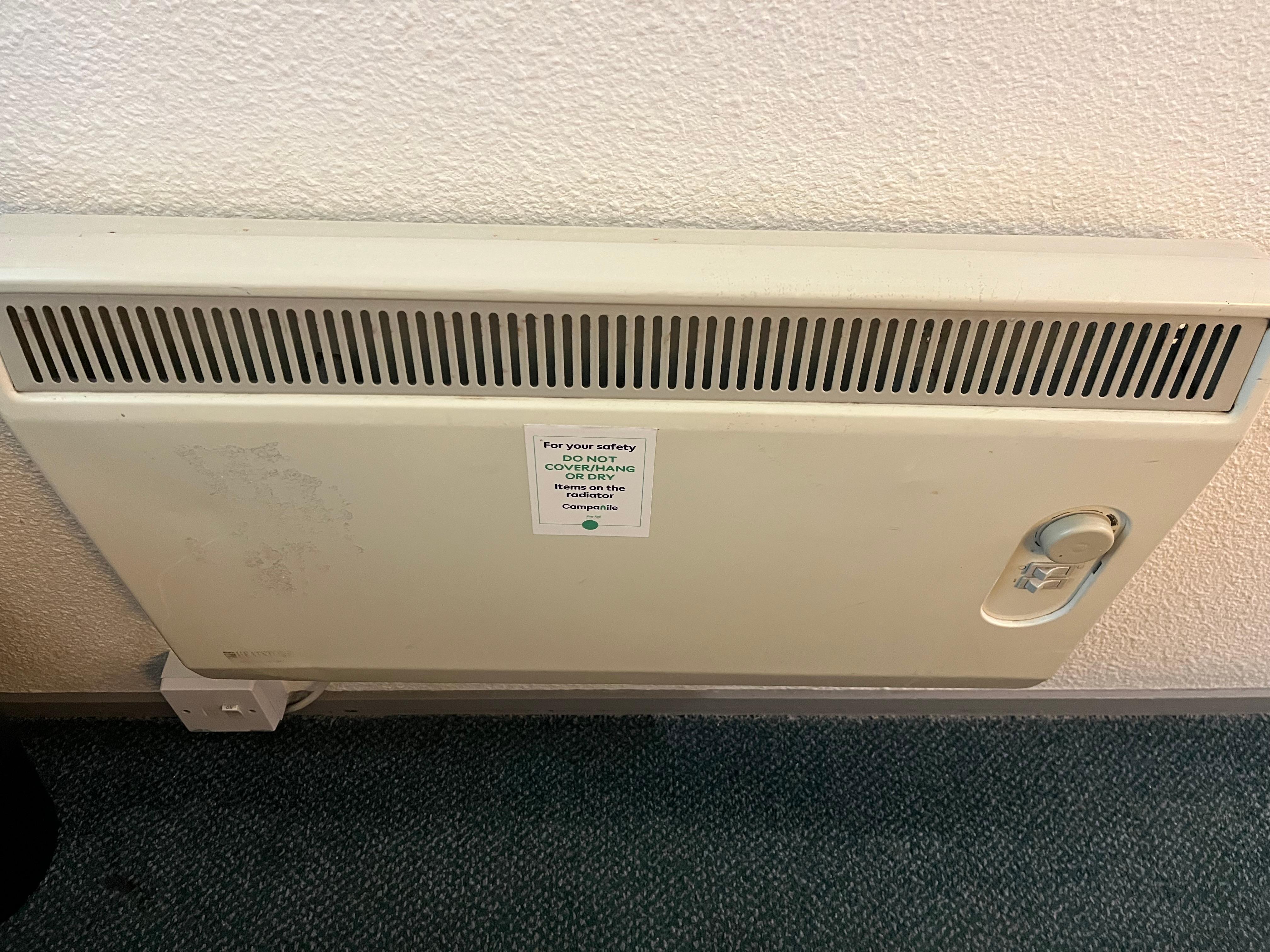 Not working ancient heater in room