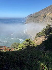 View from the garden near the portal of big sur monument/ art piece