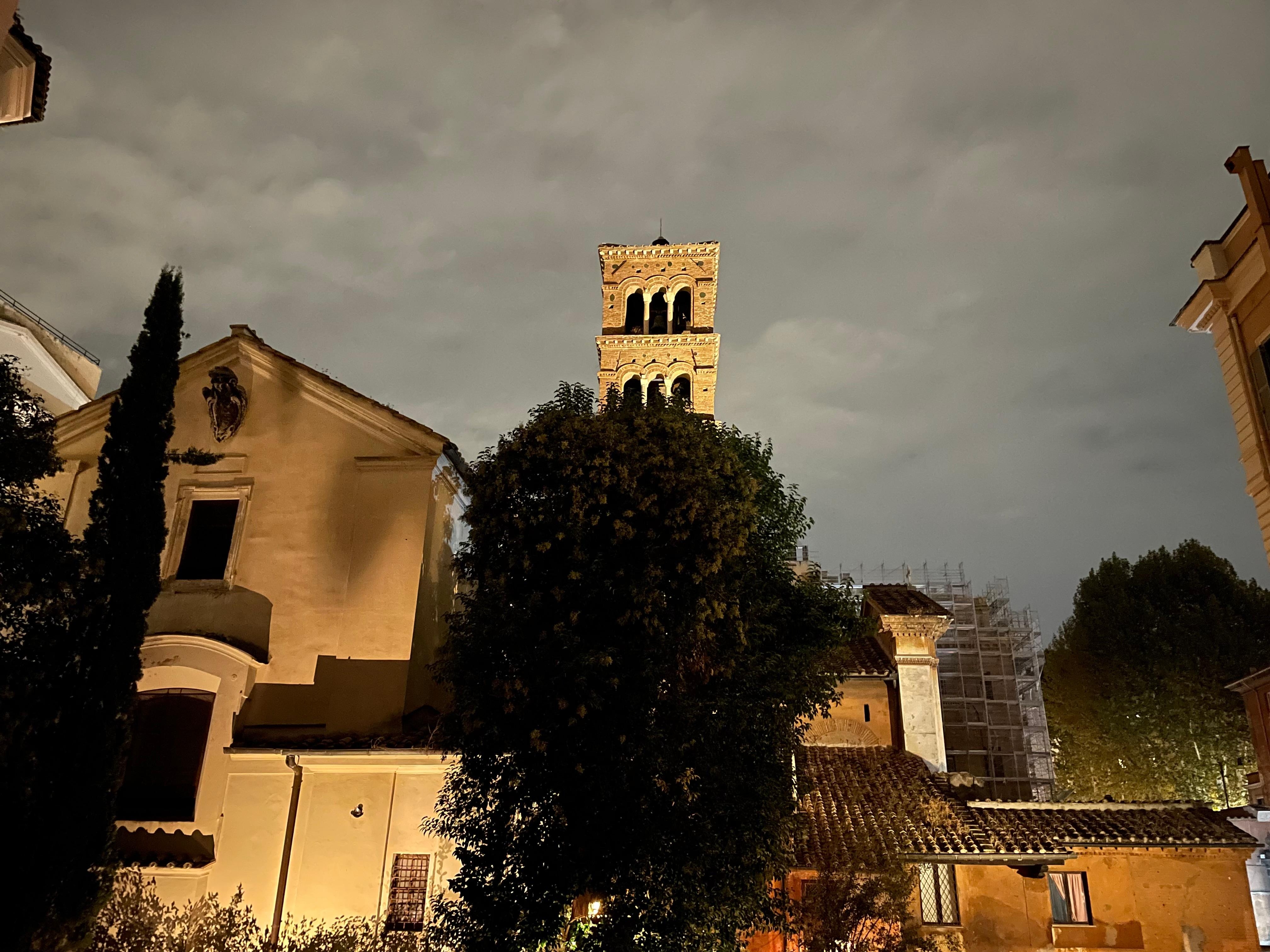 Night time view from our bedroom window.