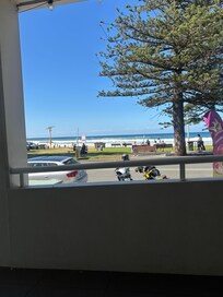 Austi beach cafe a short stroll away opp the beach