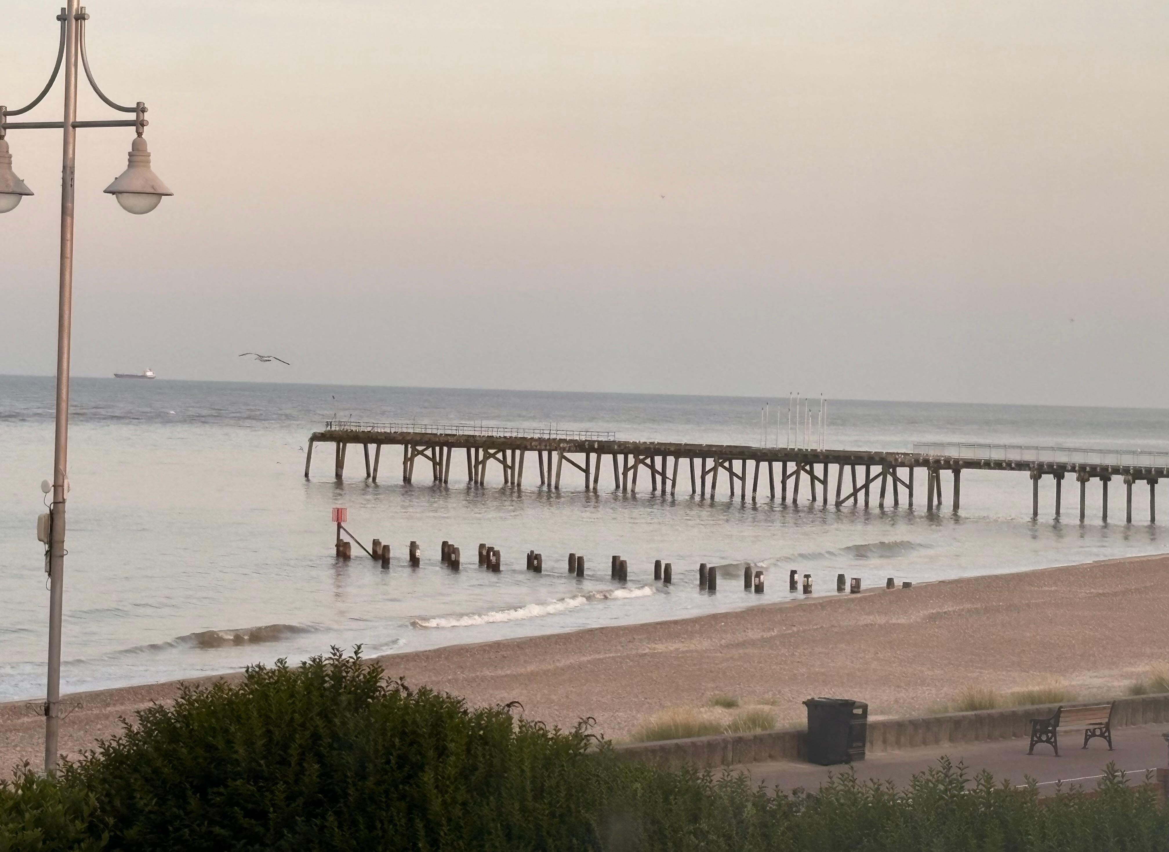 View from our window at dusk