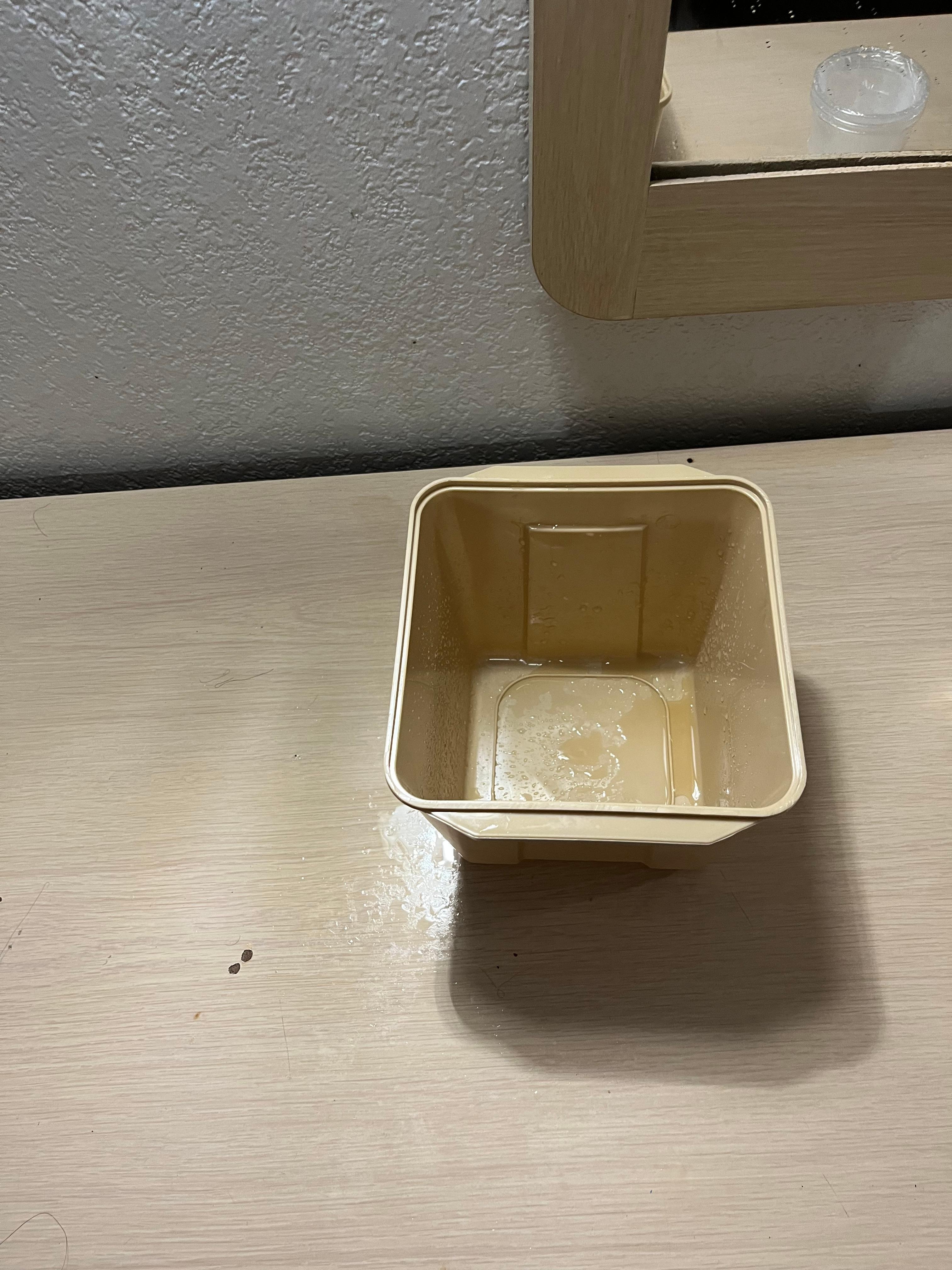 This is when the ceiling was leaking with some brown substances