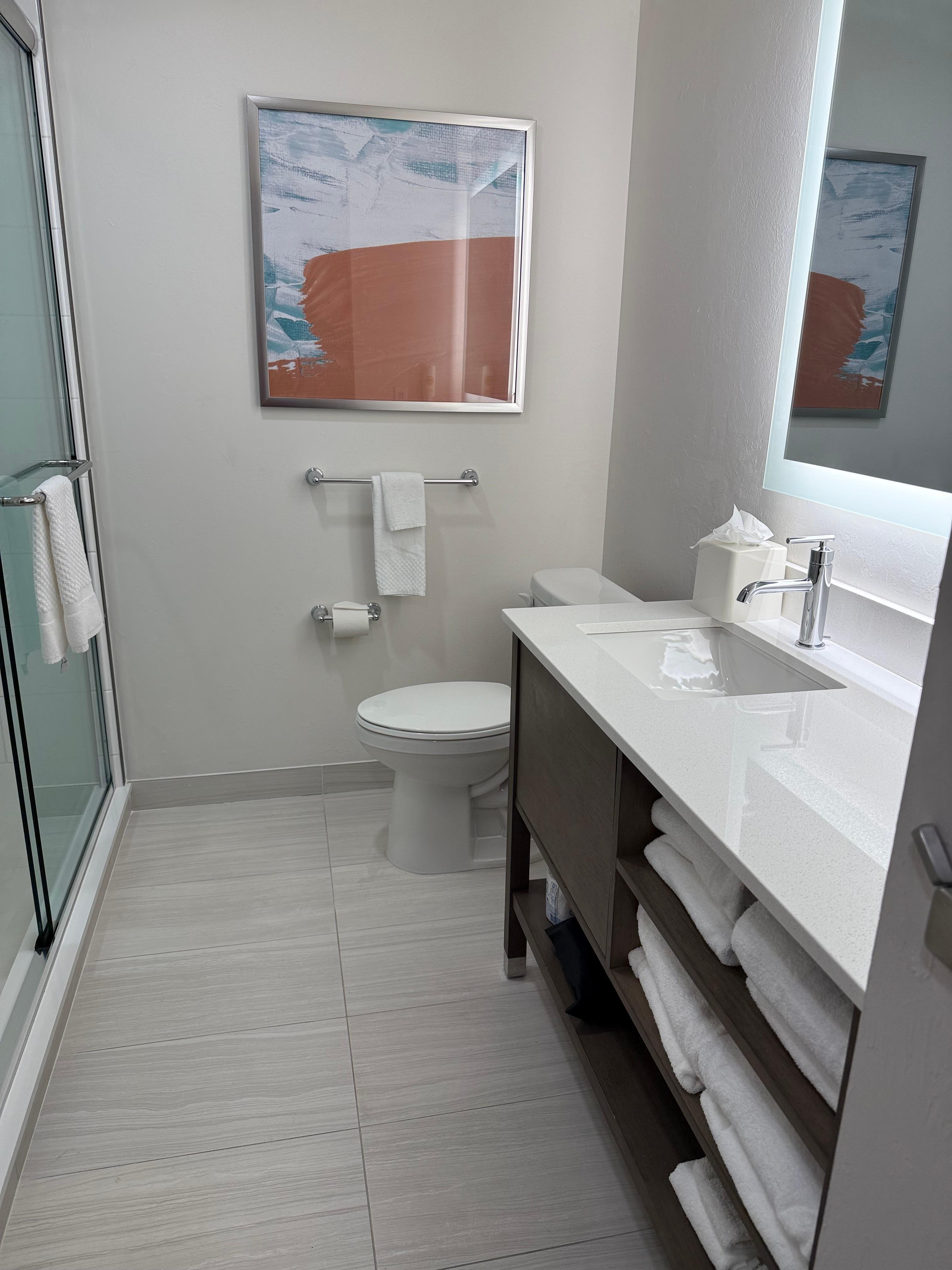 The bathroom was SUPER CLEAN!!!!! 