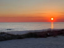 Sunset from the beach access directly across the street from complex