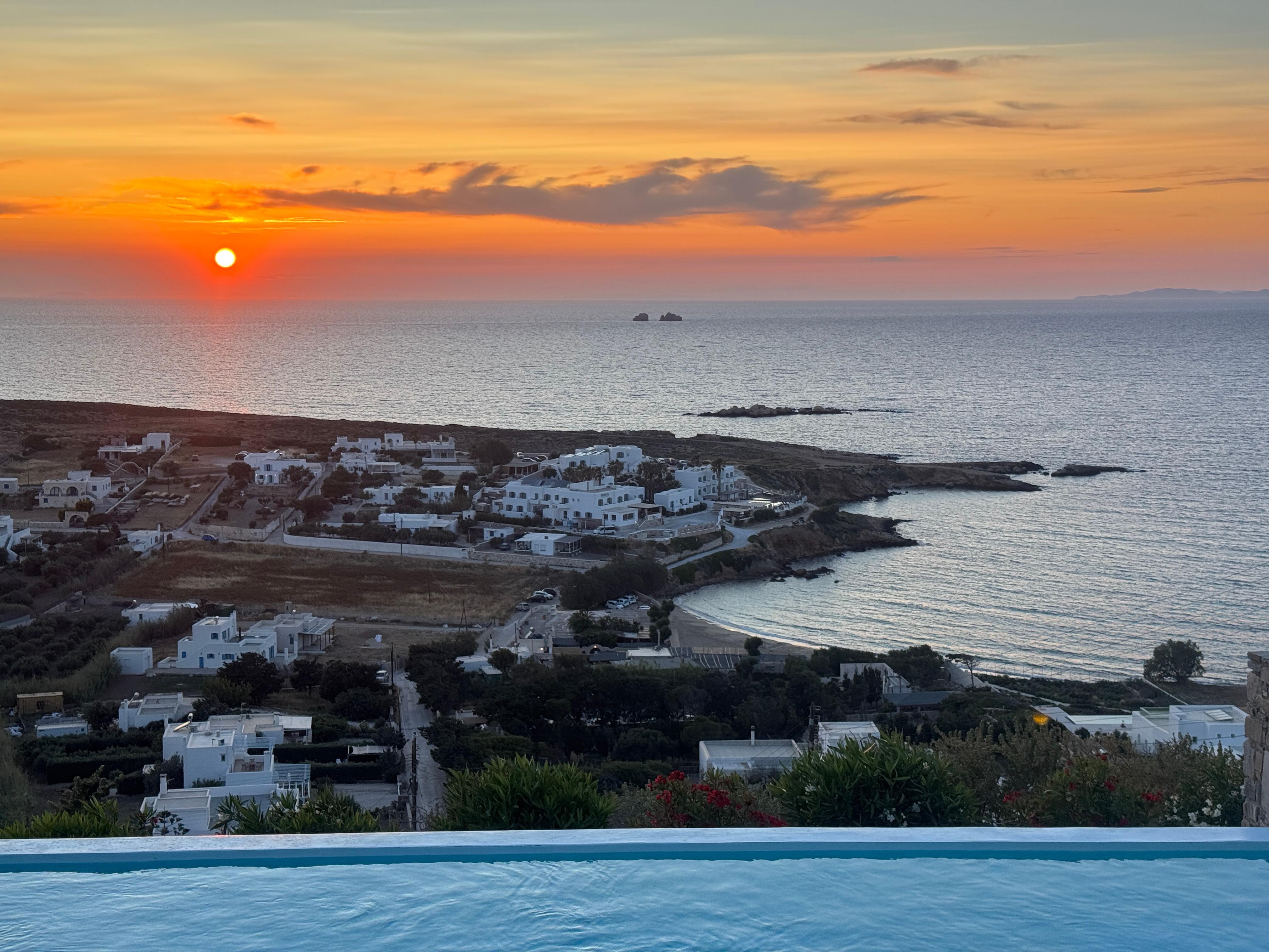 Sunset from villa 