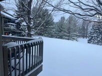 Winter wonderland! It’s located in a very peaceful setting.