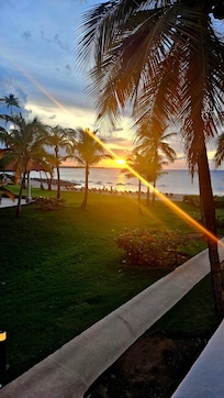 Beach Sunset from front door of room