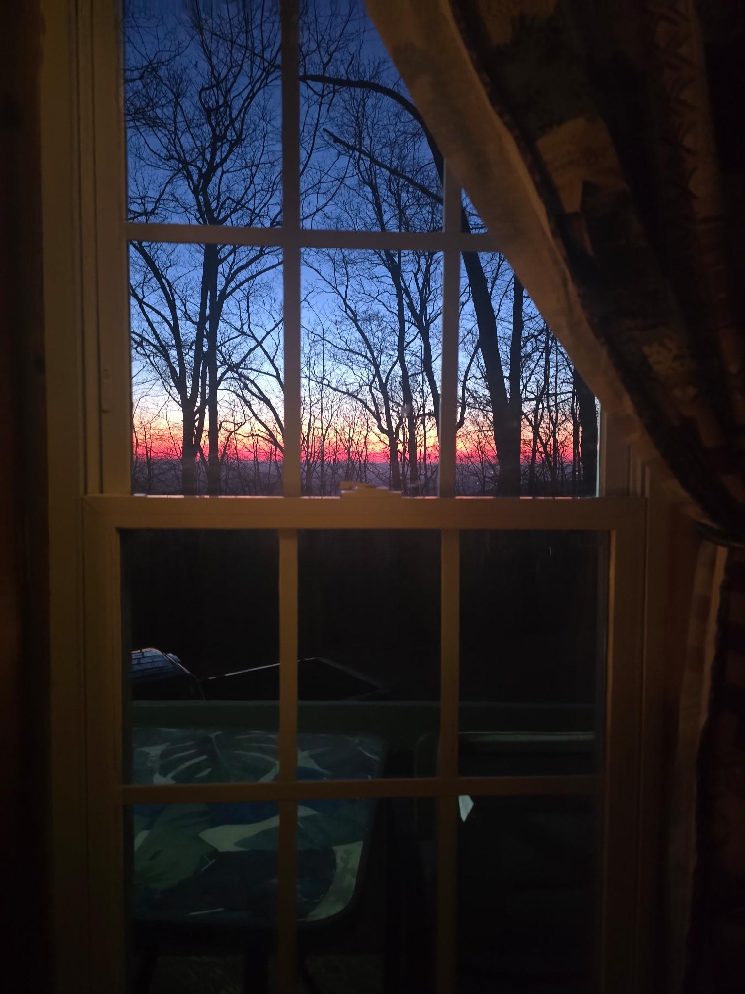 Dining room window sinset