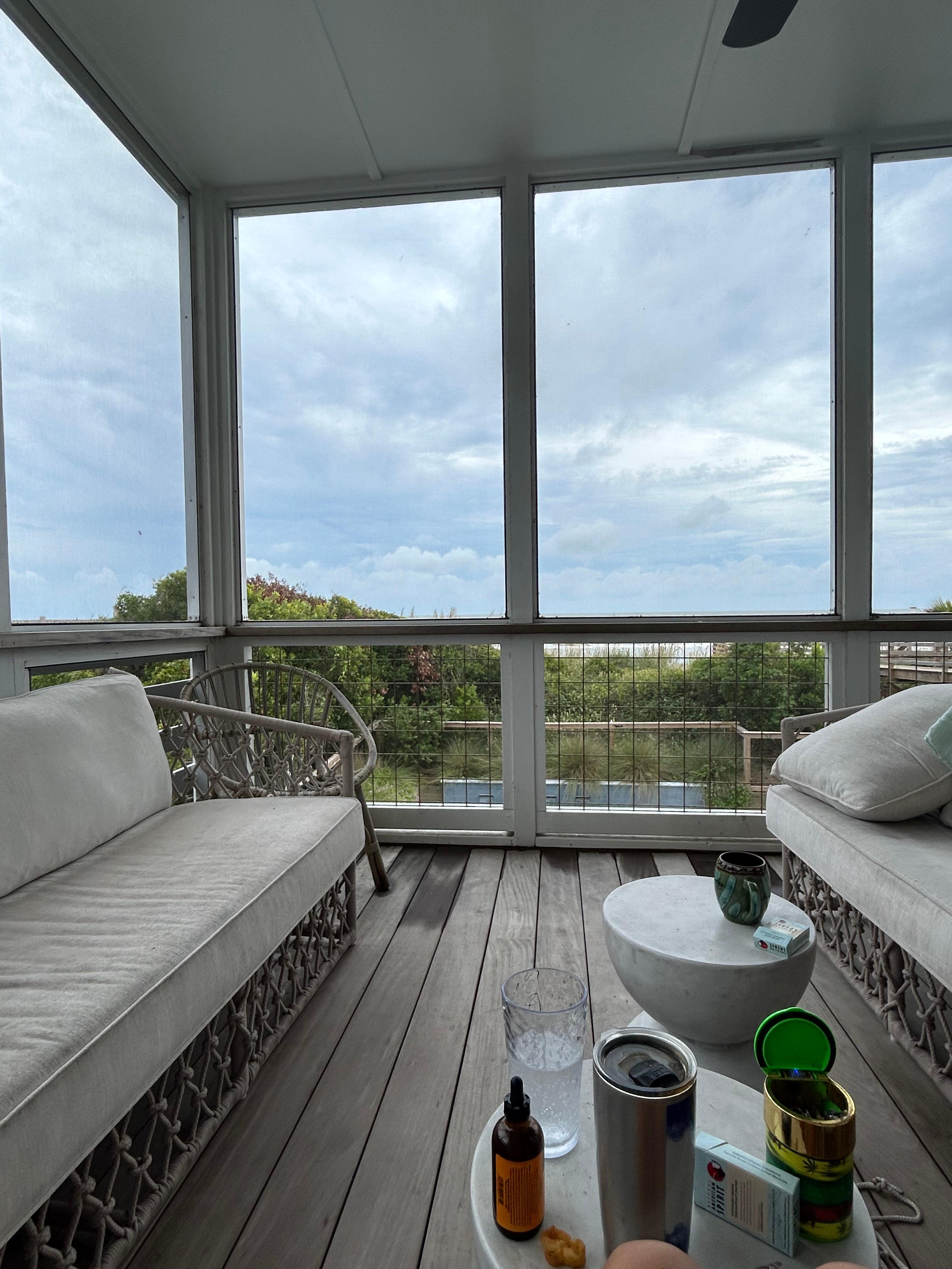 View from screened porch