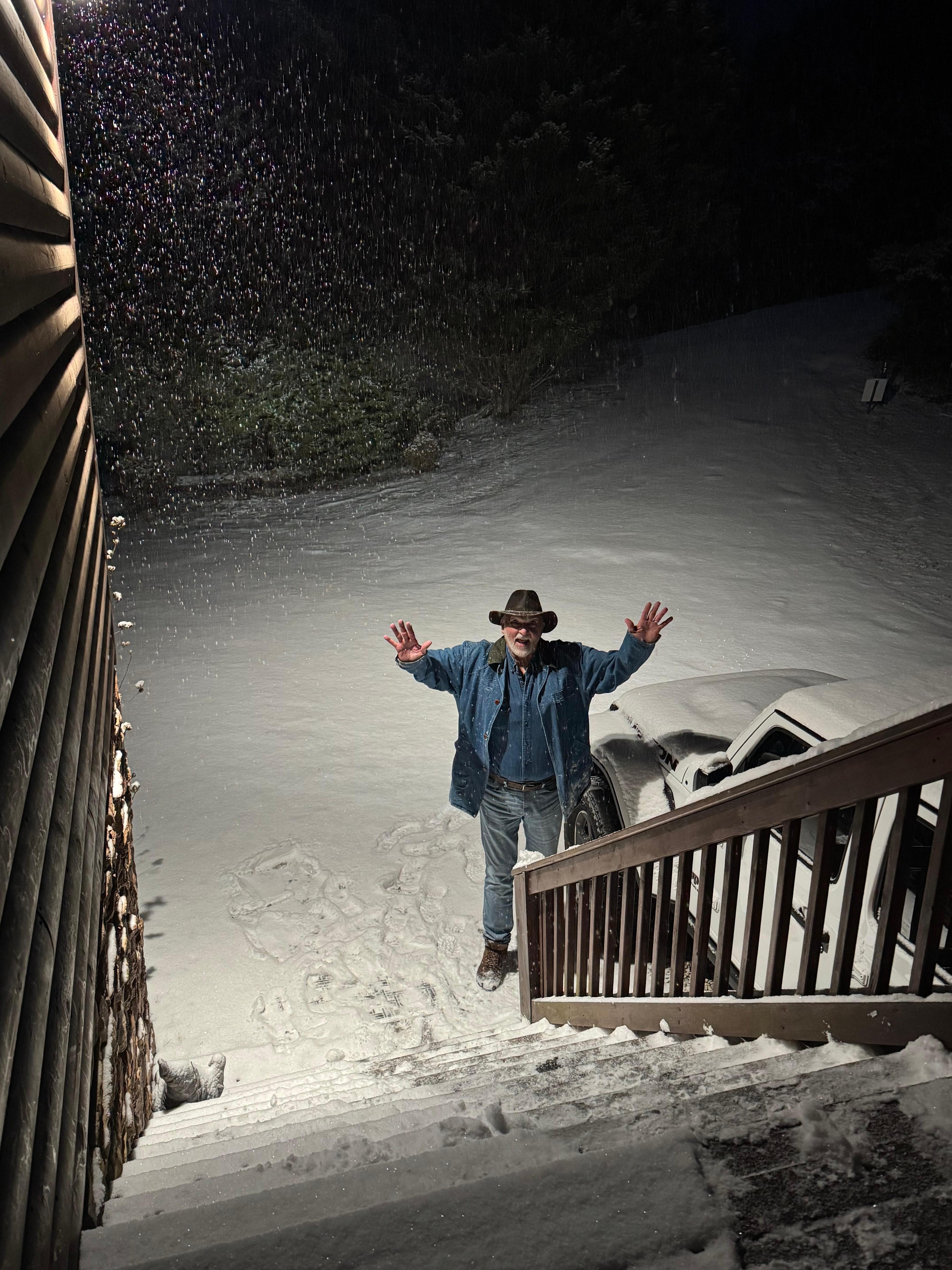 Snow on our last day!