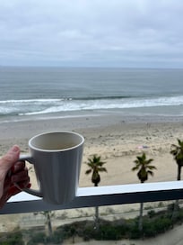 Morning coffee with a beautiful view.
