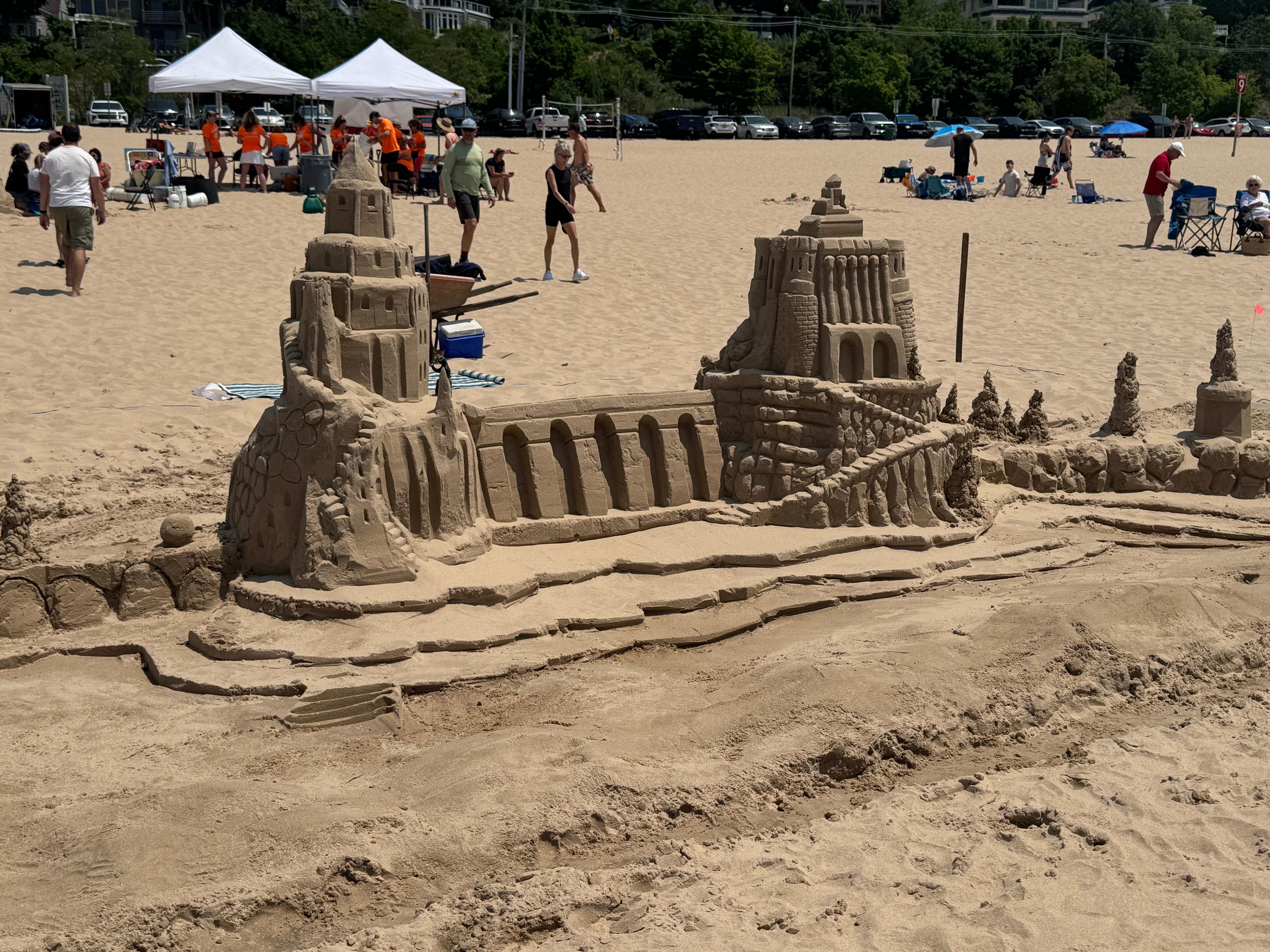 A sand sculpture contest 
