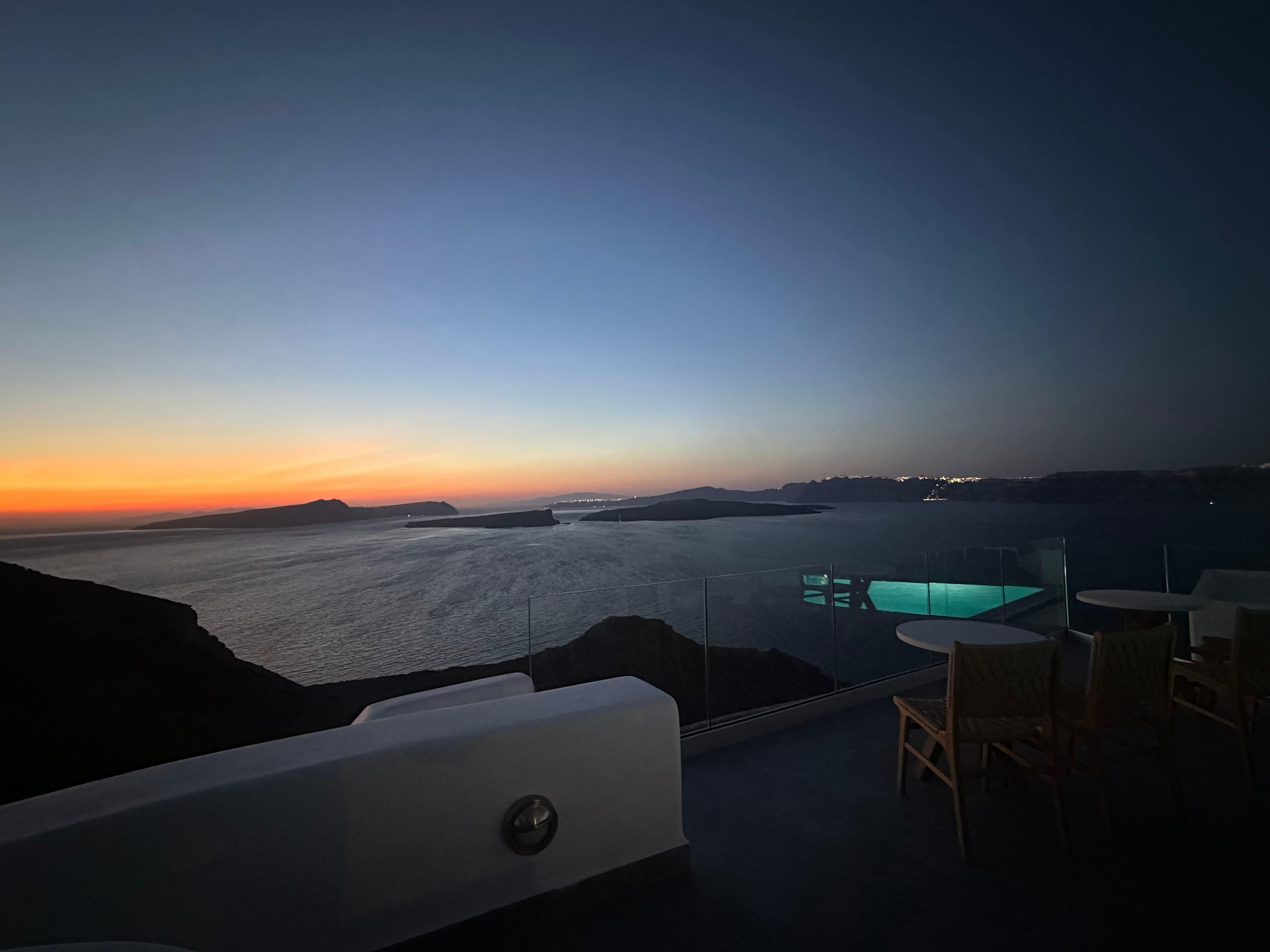 Sunset from the pool area