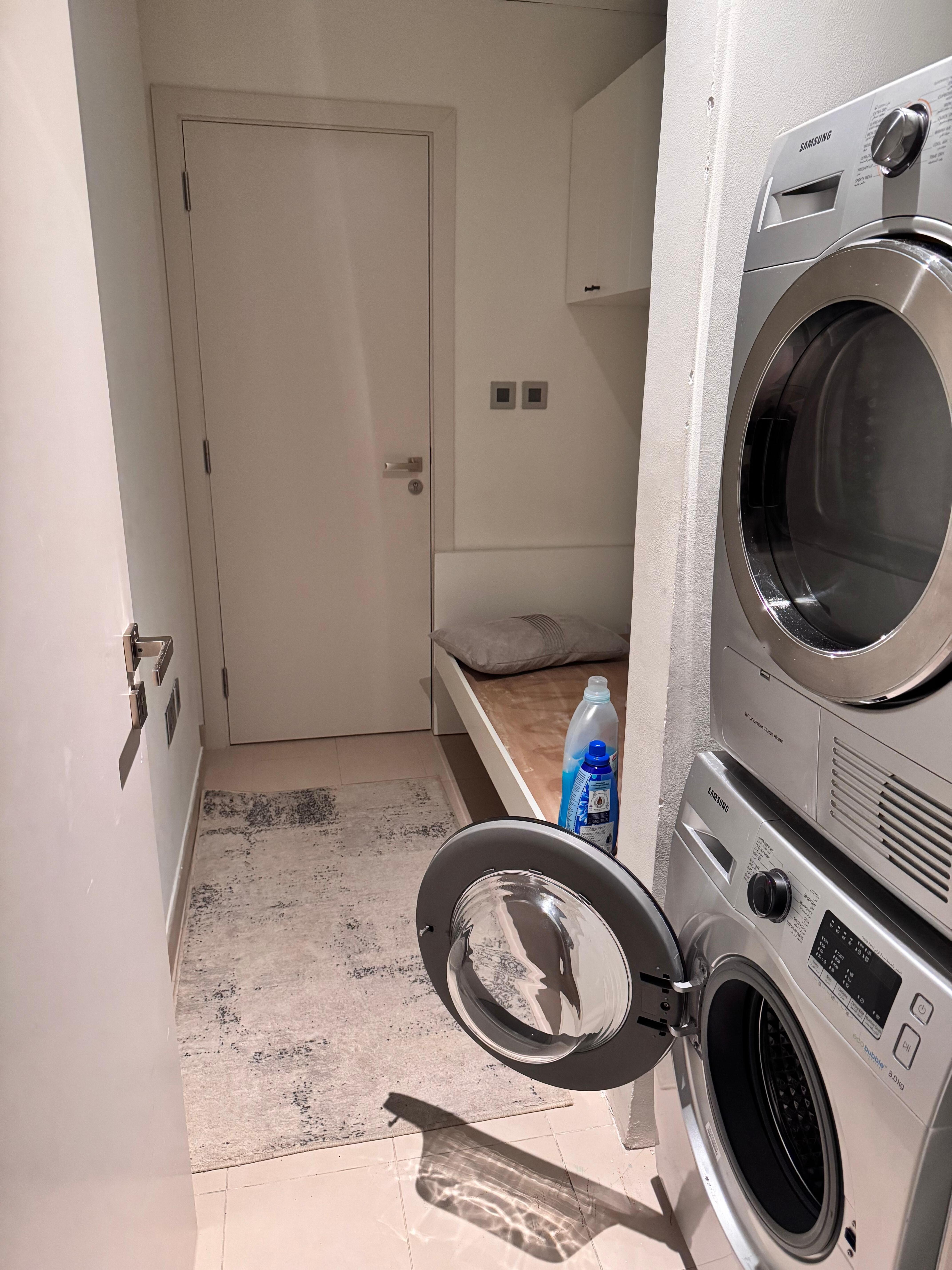 Smelly washer and broken dryer that does not work  this is also the 3rd bedroom