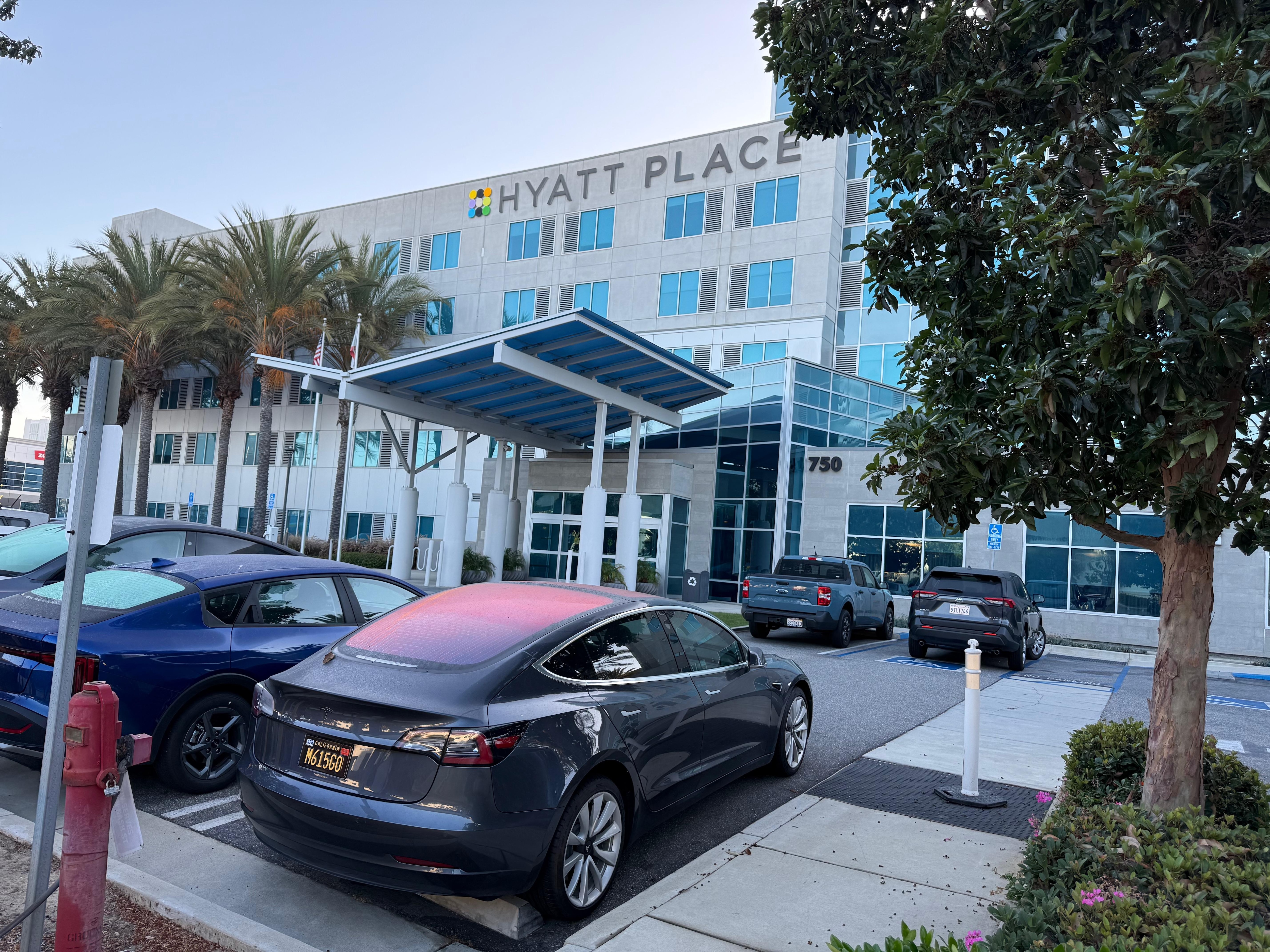 Hotel frontage from the street.