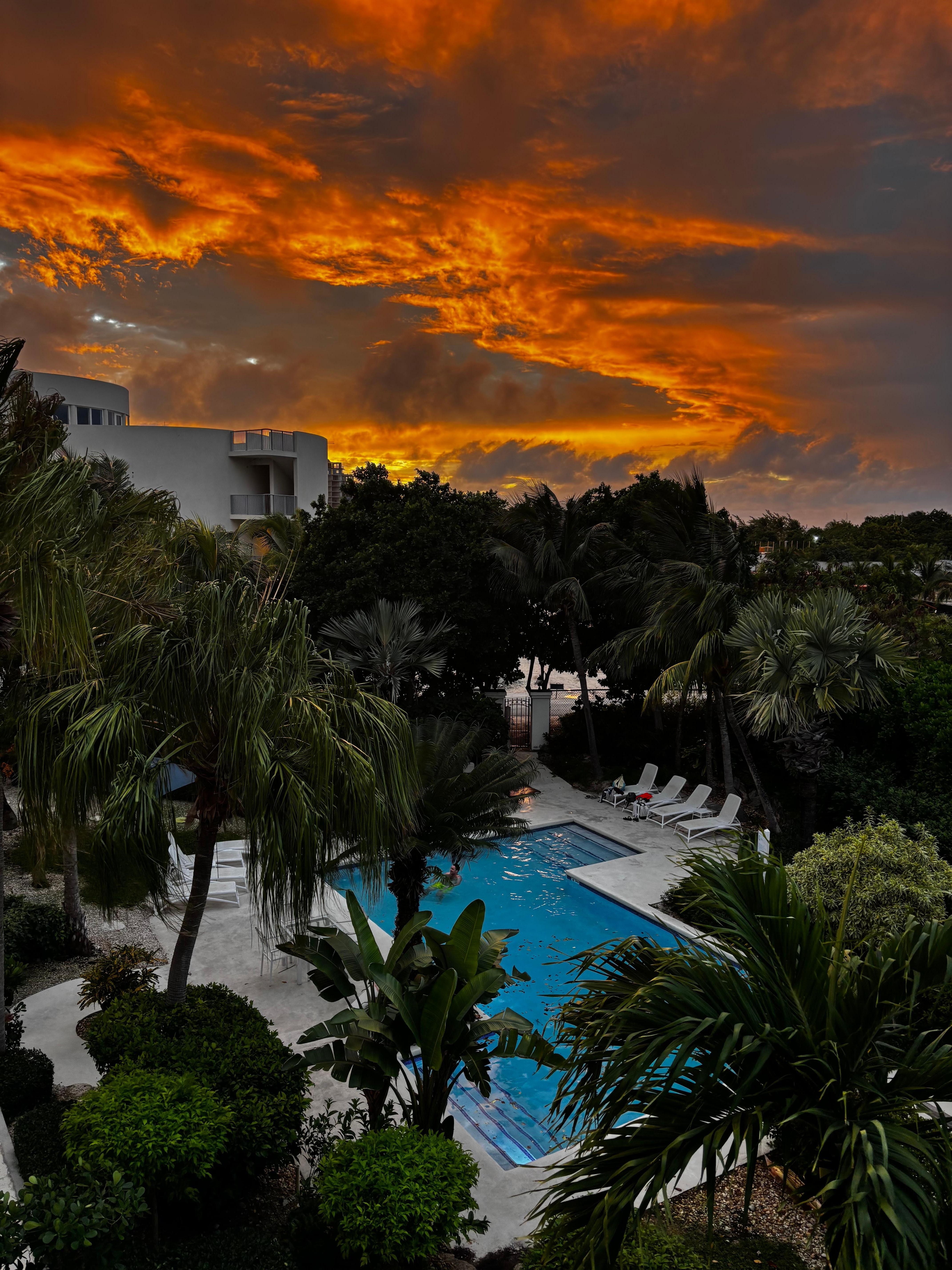 Sunset view from our deck