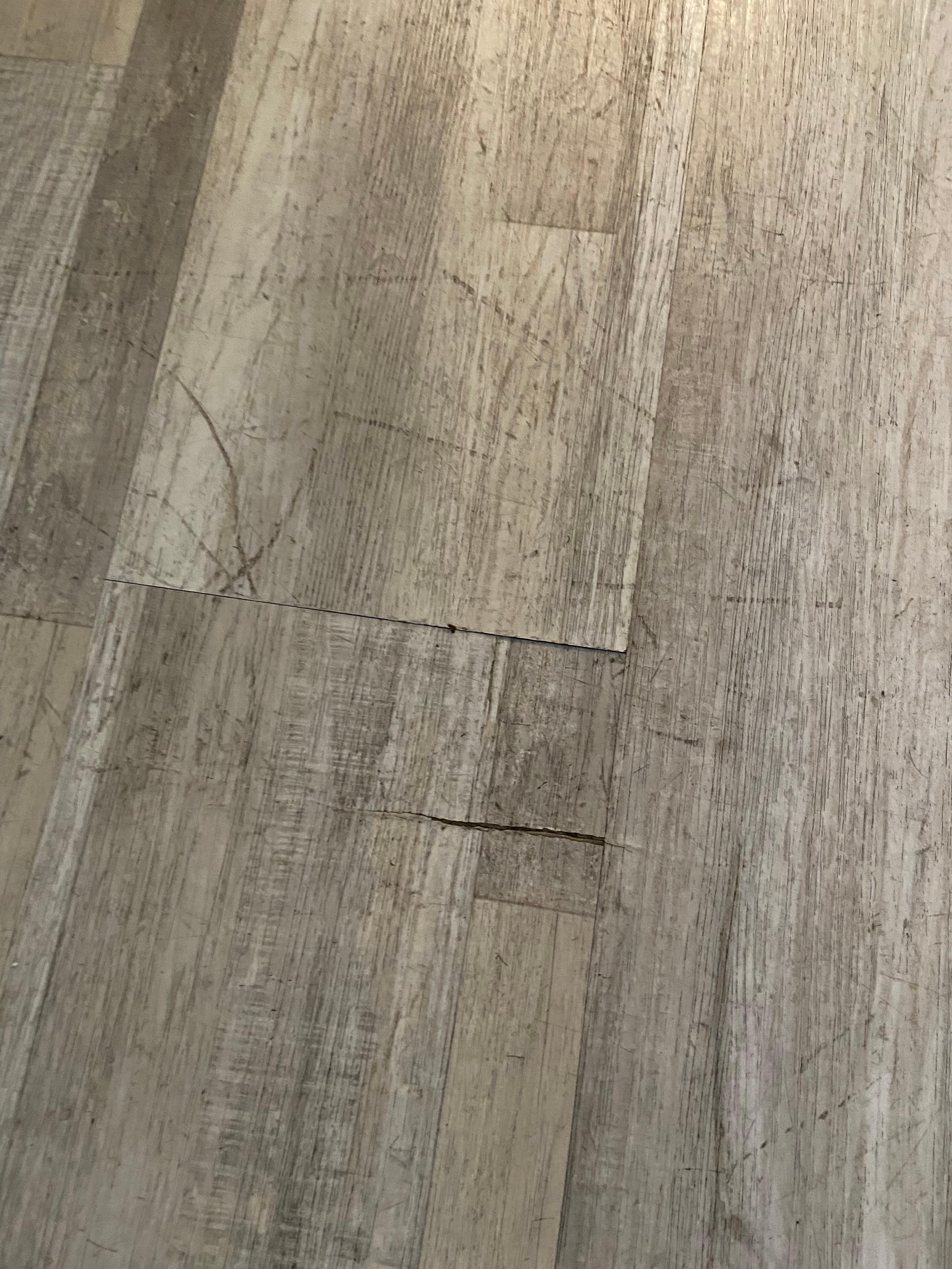 Floor uneven, dirty and in bad shape