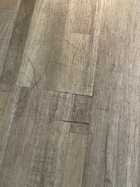 Floor uneven, dirty and in bad shape