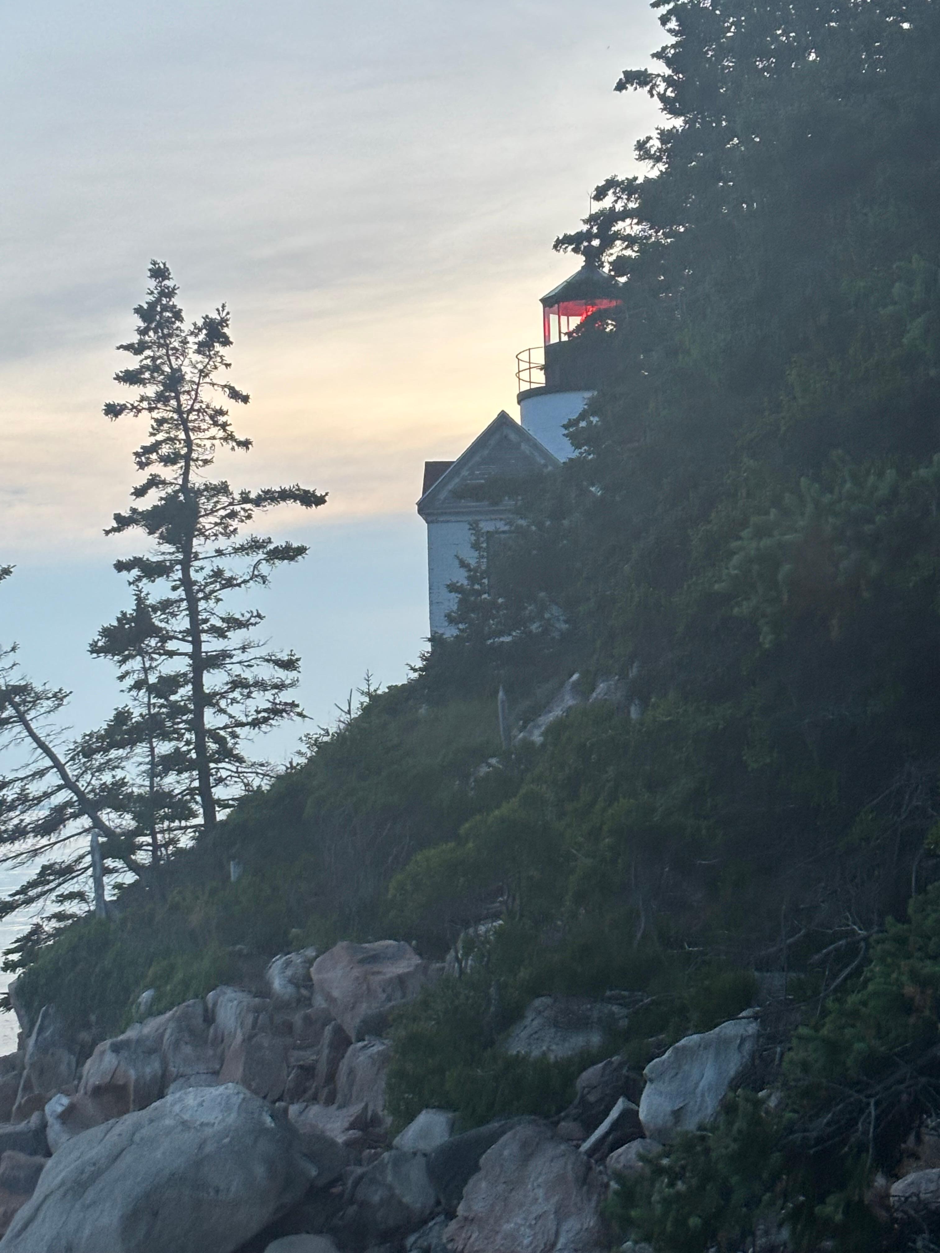 Bass Harbor lighthouse in the evening