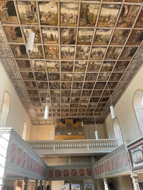 Löbnitz ev. Kirche Kassettendecke