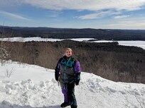View from Pete’s Peak a short ride via snowmobile from the property.