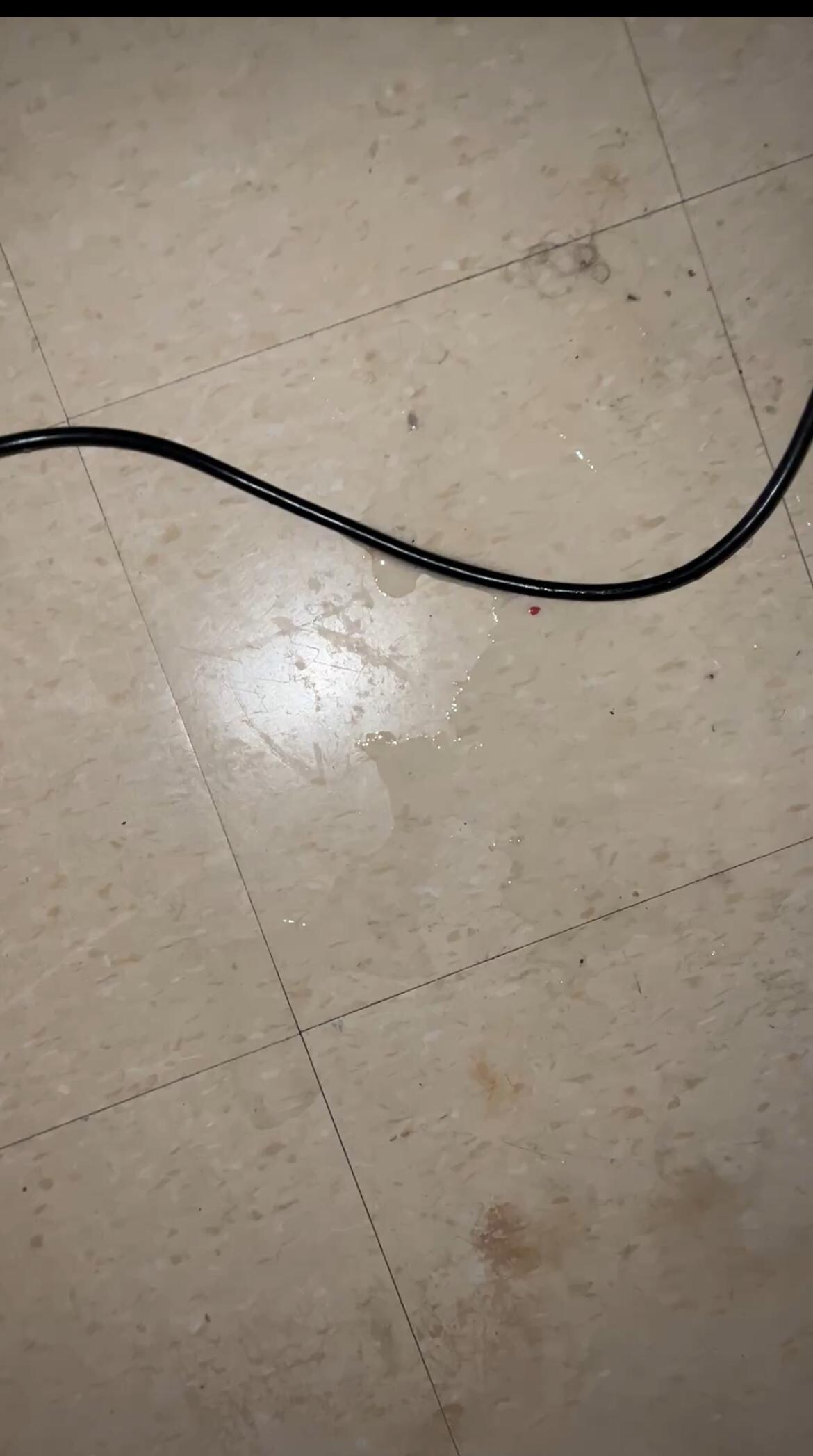 État du sol à l’arrivée dans la chambre 