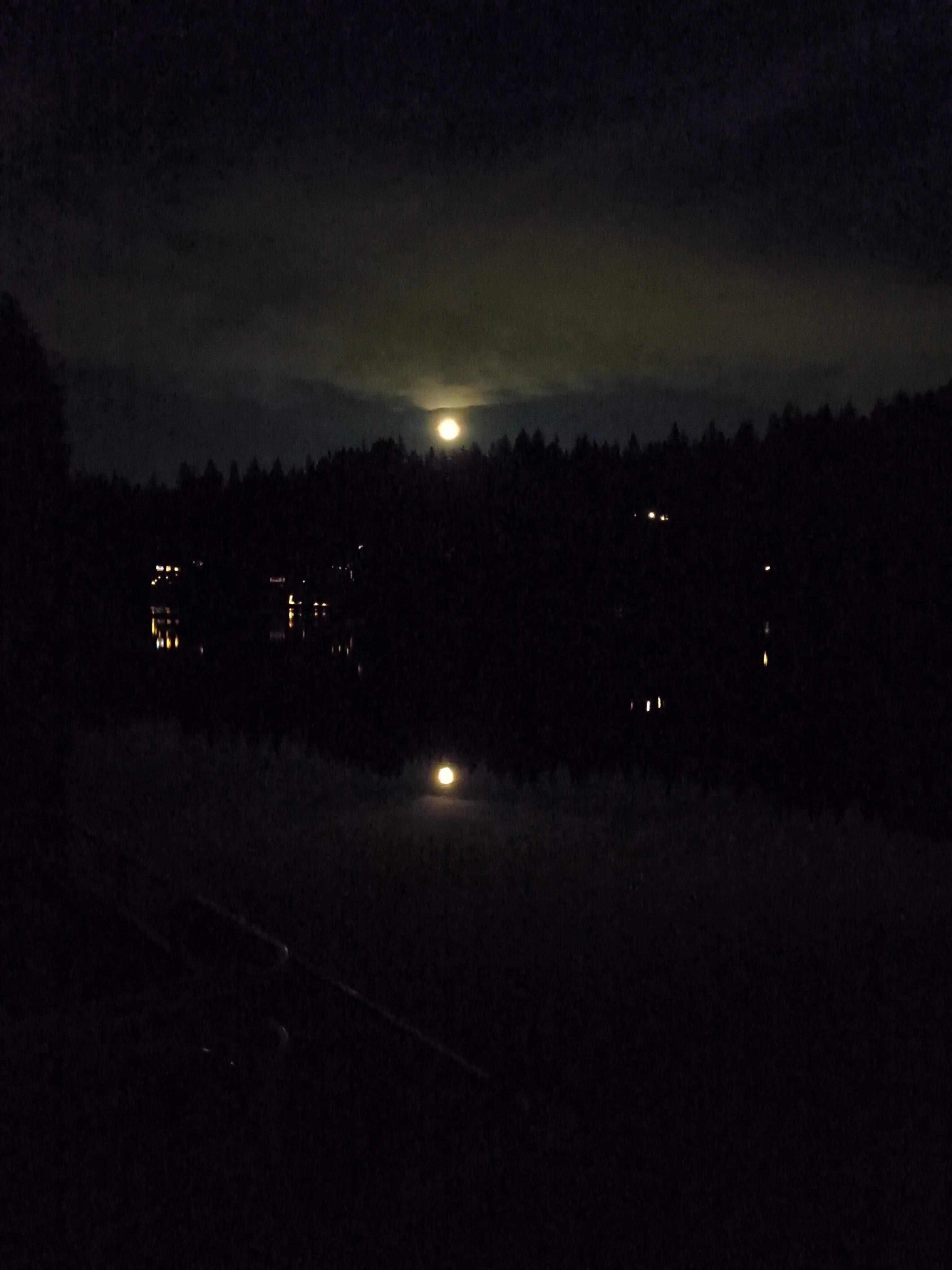 Moon over the lake
