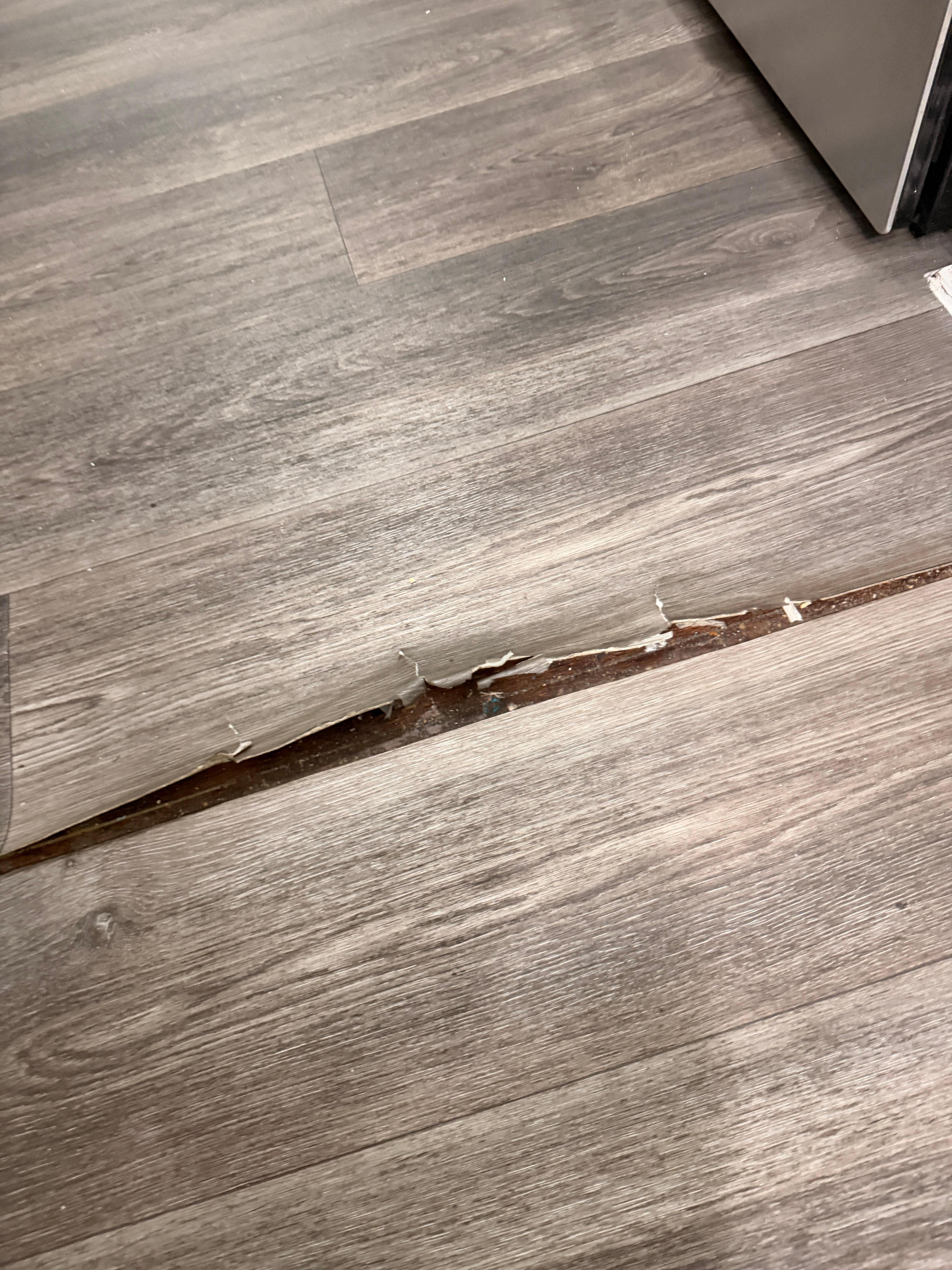 Tripping hazard flooring. 