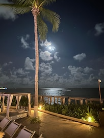 By the pool view on the bridge