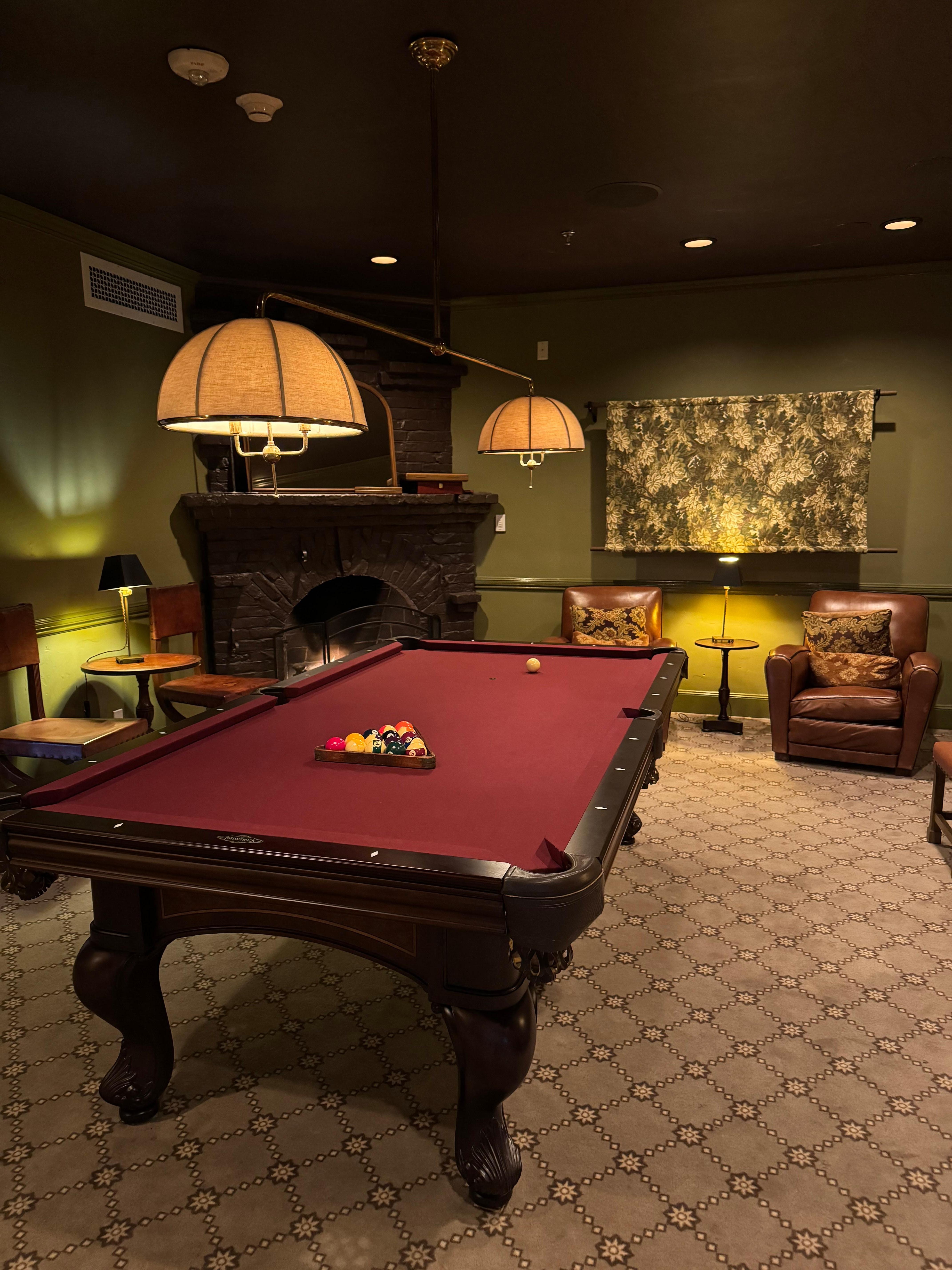 Fun pool table area