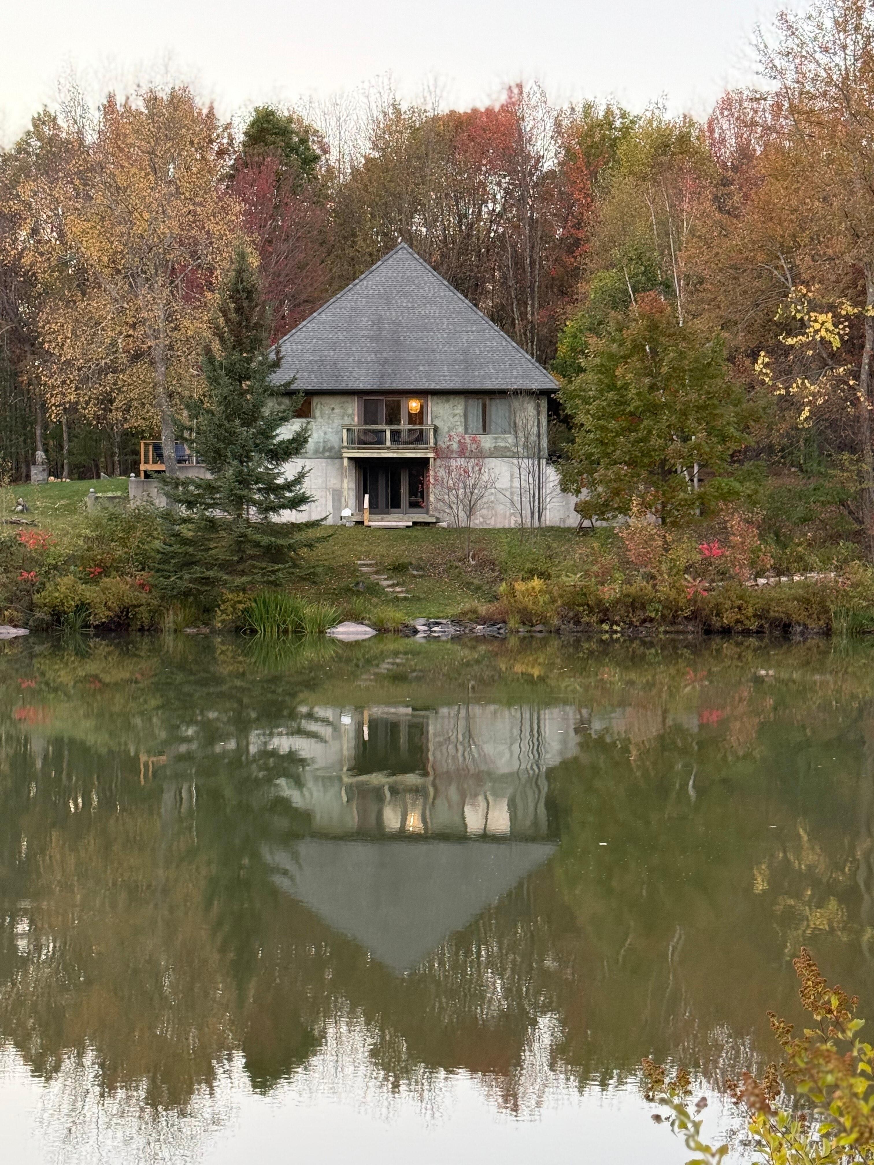 The Pyramid House from across the lake