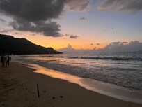 The amazing
sunsets at the hotel beach….