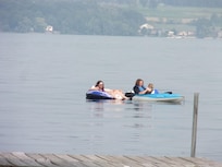 Our young adults found the tubes and Kayacks and kept them selves entertained quiet a bit on the calm lake side.