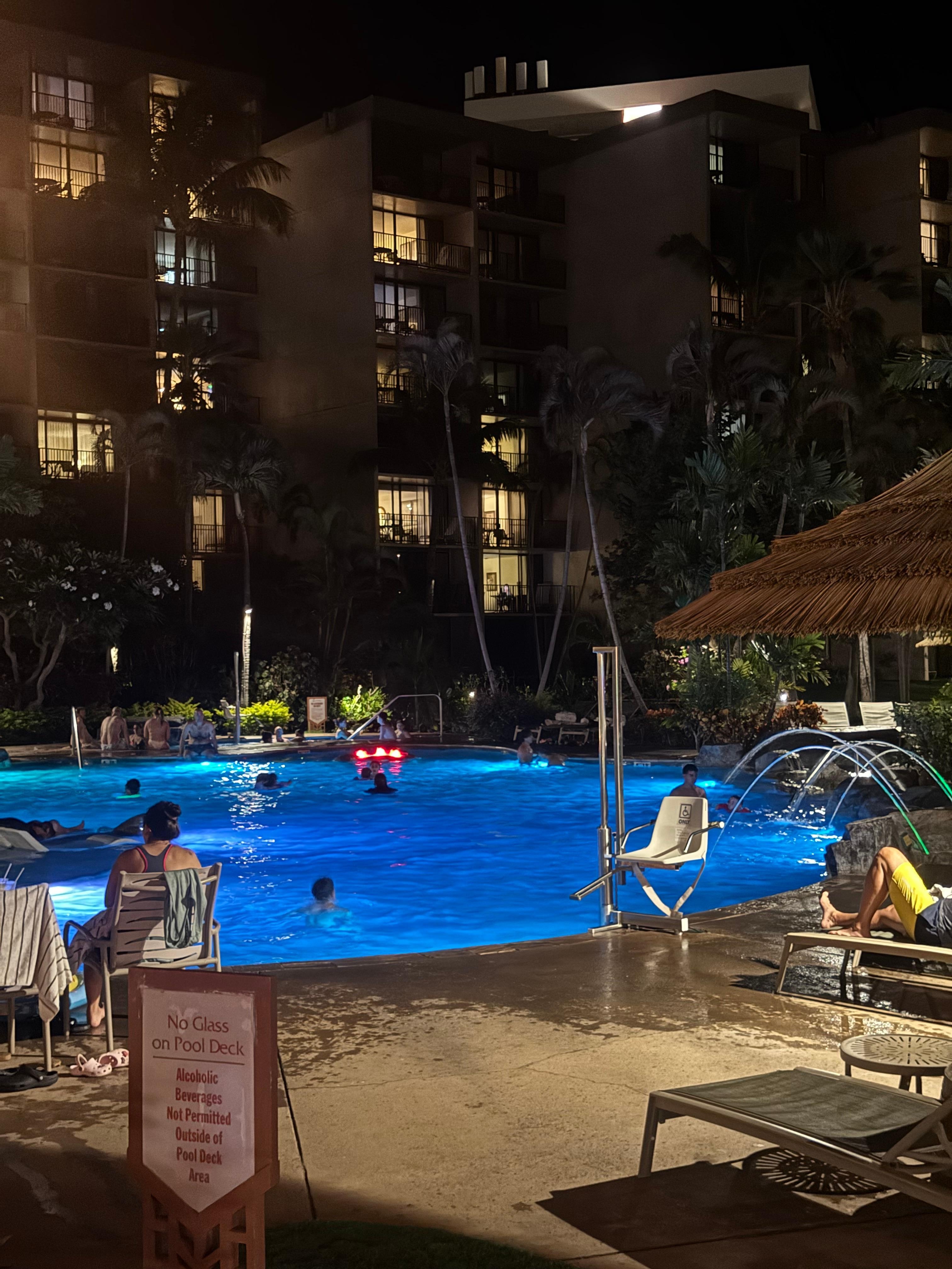Pool at night