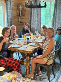 All 7 of us could enjoy “sit down” meals in the large dining room area!