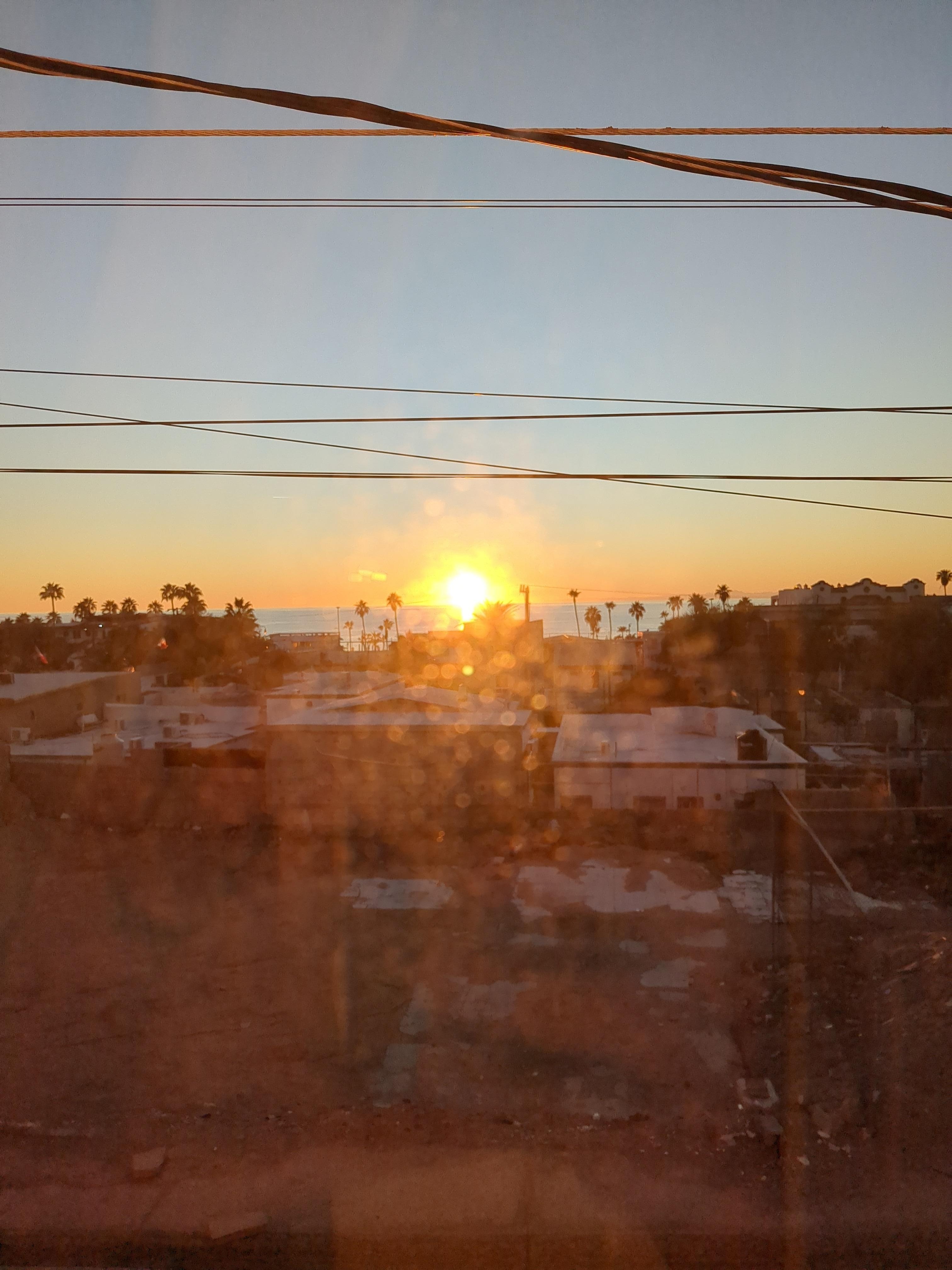 Sunset from top deck