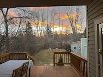 Sunrise view from the TV room