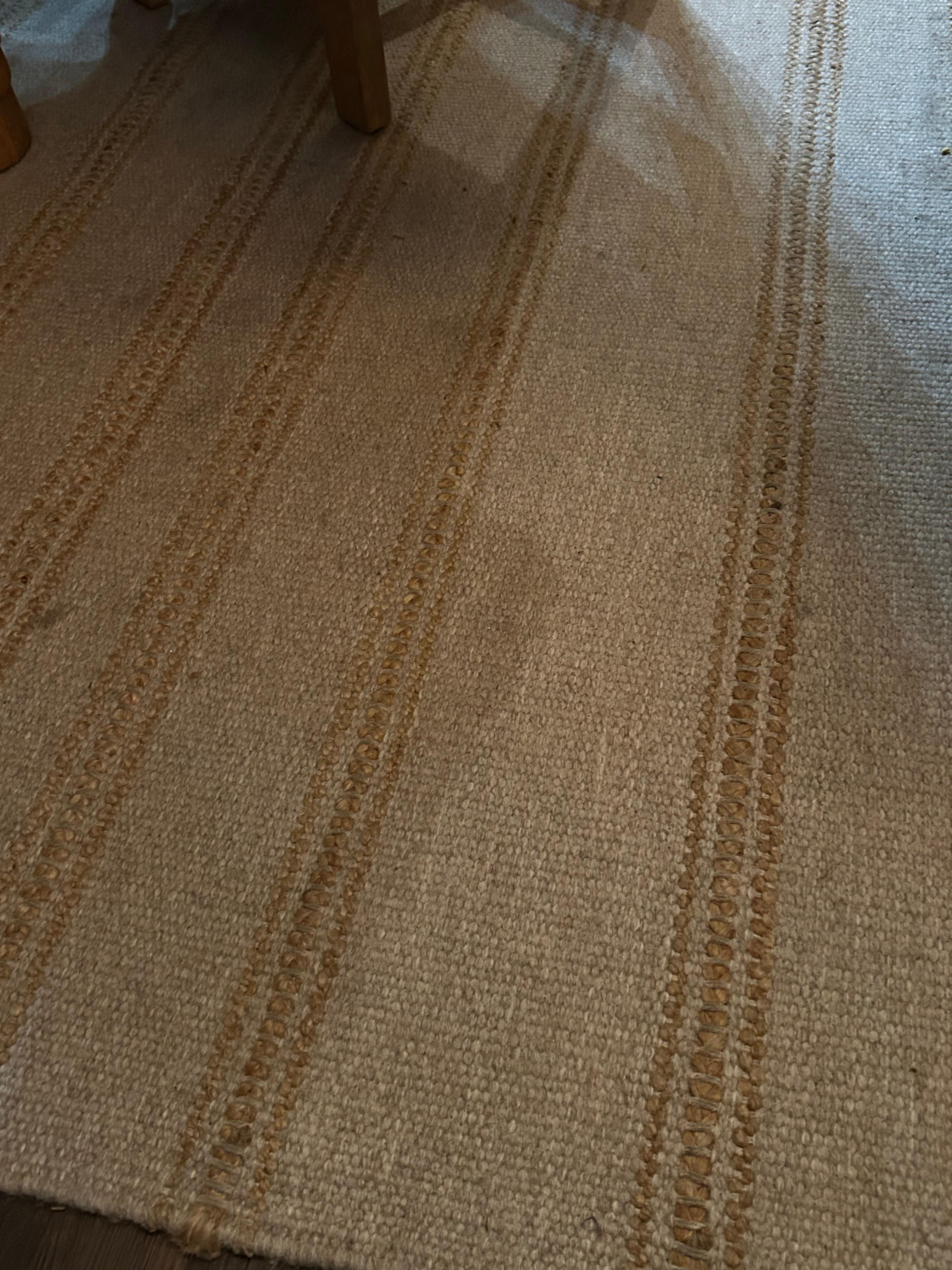 Rug under dining table