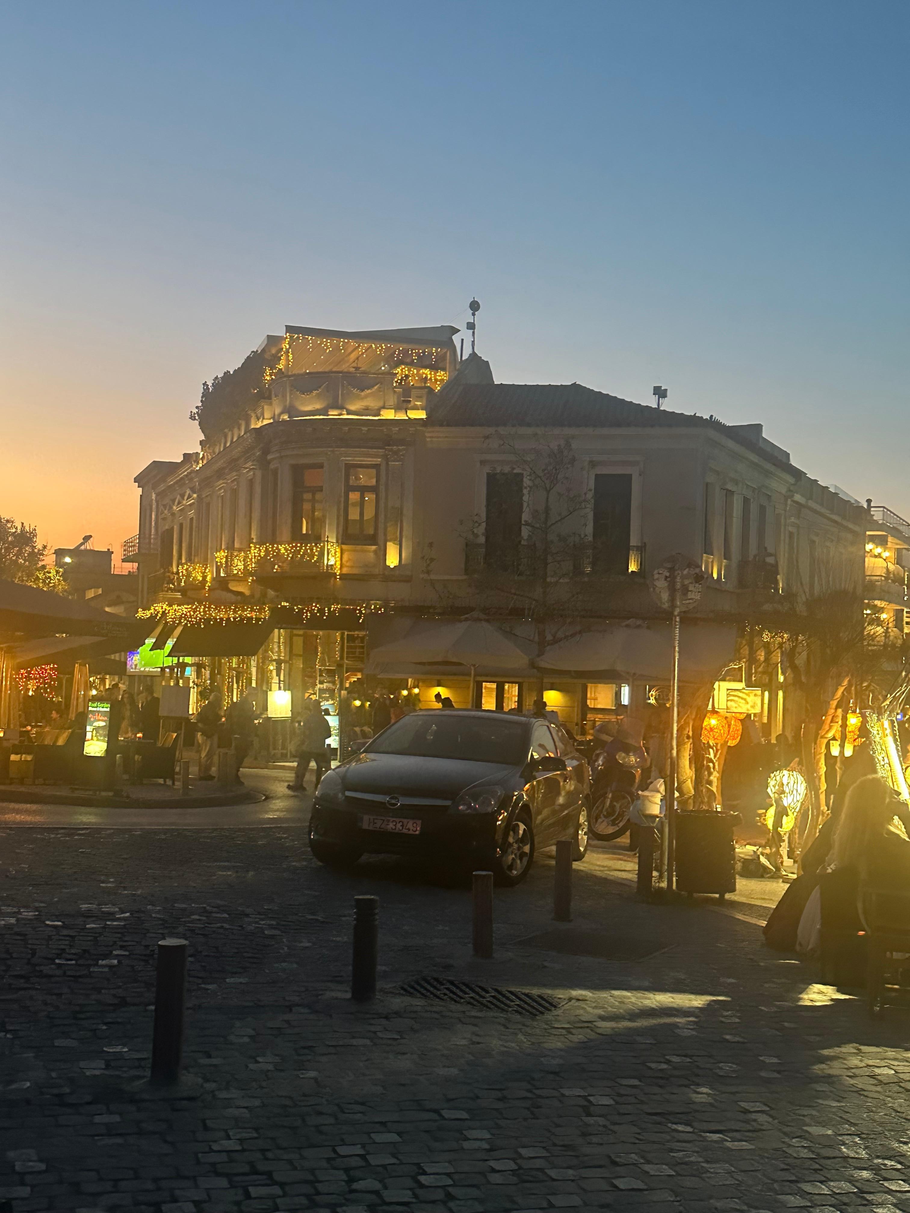 Beautiful acropolis at night.