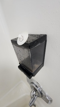 Dirty soap dispenser
