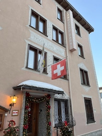 The front of the building.