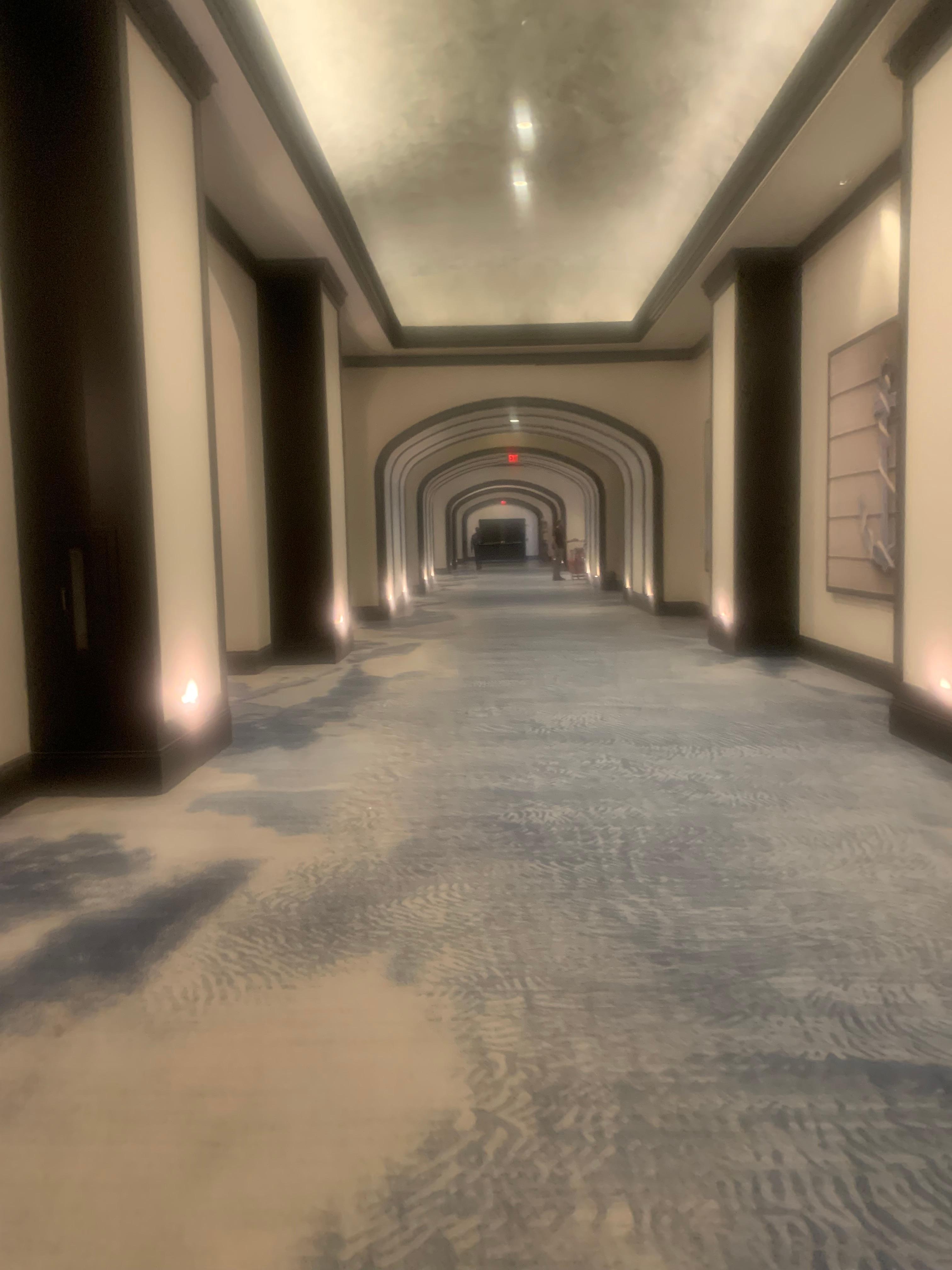 That's a long walk from the reception area to the elevator, which only 1 of 3 works