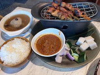 Chix Skewers and Double Boiled Chix Soup