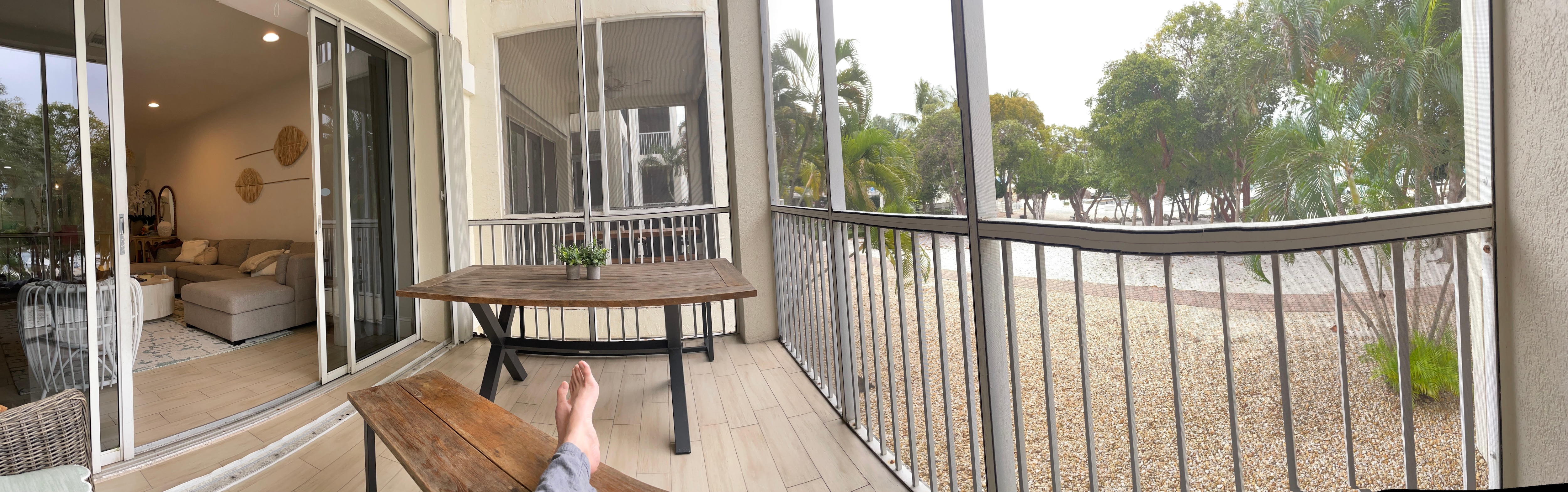 View from patio of unit