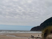 The beach is only a 5 minute walk